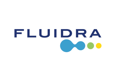 Logotip de l'empresa Fluidra del sector de la Piscina&Wellnes (piscines olímpiques)
