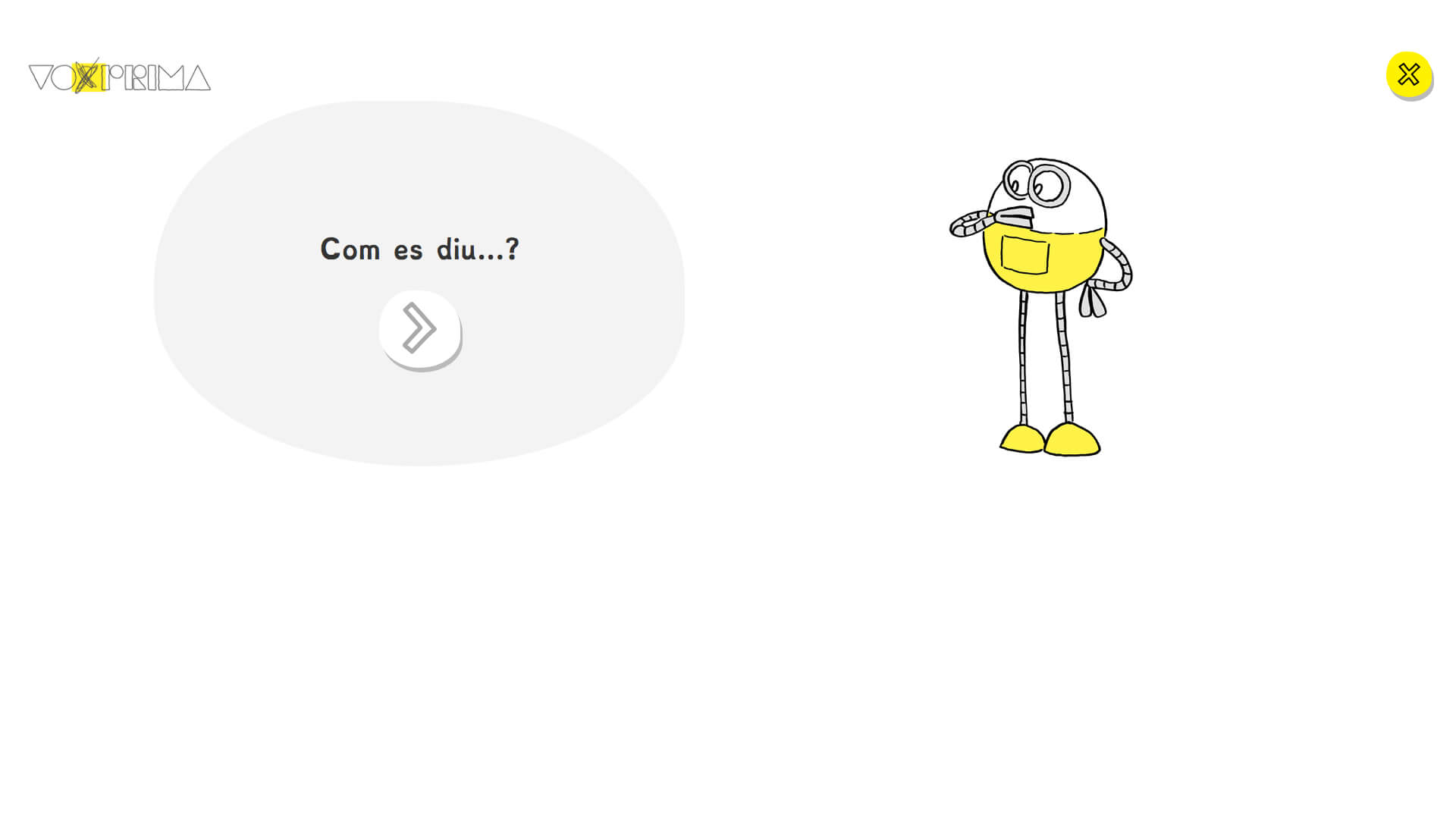 Captura de pantalla del software d'una plataforma educativa
