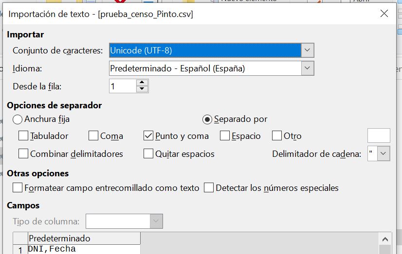 CSV format