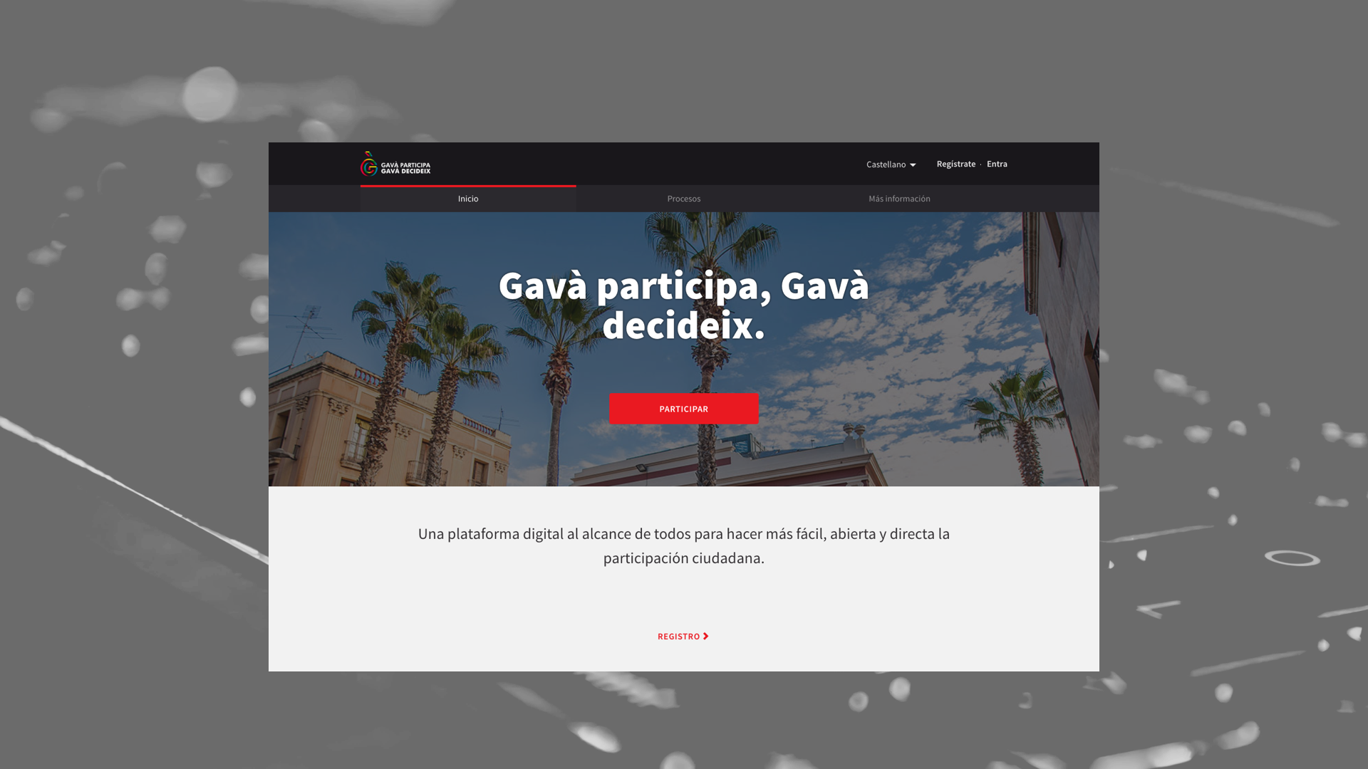 Disseny de la plataforma de participació democràtica Decidim de l'Ajuntaent de Gavà