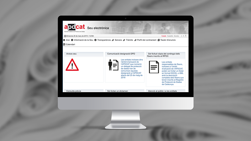 Apdcat home website