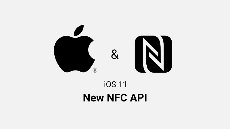 Logos de los sistemes Apple iOS 11 y NFC
