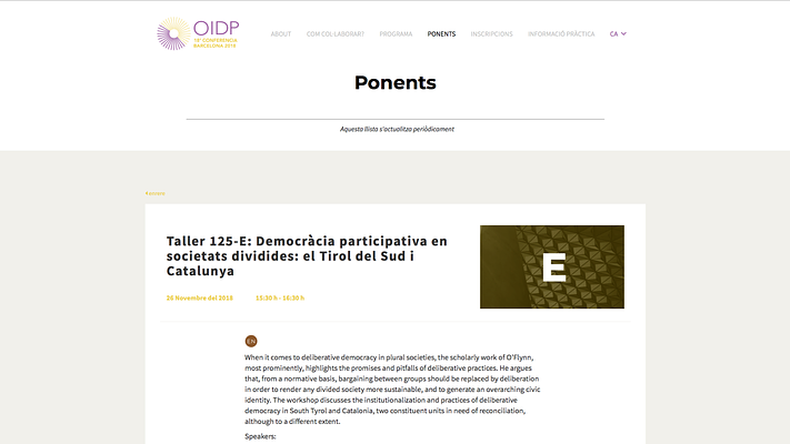Plataforma web OIDP sección 2