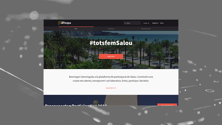 Diseño web de la plataforma de participación democrática Decidim del Ayuntamiento de Salou