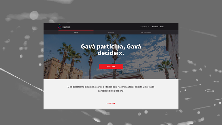 Disseny de la plataforma de participació democràtica Decidim de l'Ajuntaent de Gavà