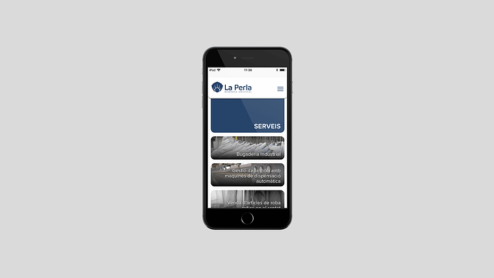 Mobile image of the LaPerla website