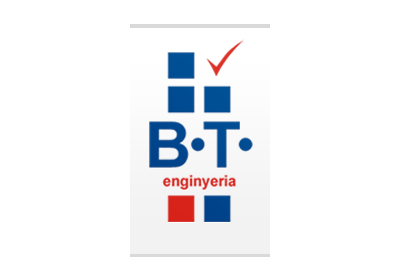 Logotip de BT, empresa de serveis d'enginyeria