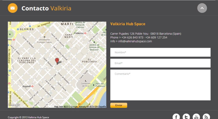 Landing page valkiria contacto form