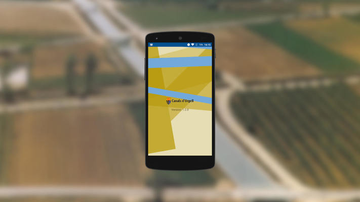 App nativa Canals d'Urgell amb fons de pantalla d'uns camps