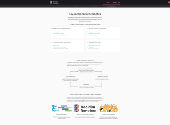 Decidim Barcelona. Pàgina trasnparència
