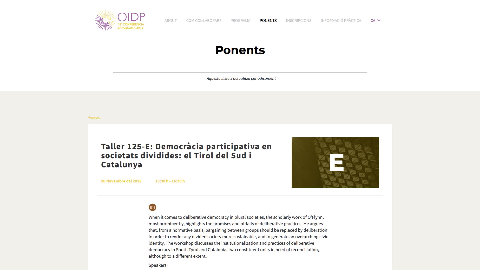 Plataforma web OIDP sección 2
