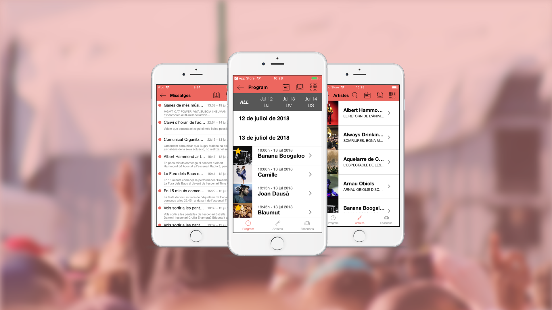 App mòbil Festival Cruïlla Barcelona (App Android i App iOS)