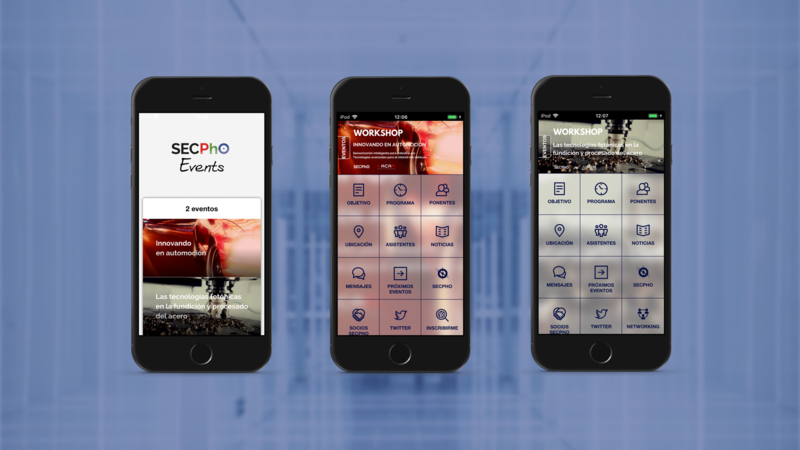 App móvil eventos SECPhO (App Android y App iOS)