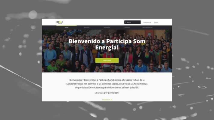 diseño RWD plataforma web decidim som energia