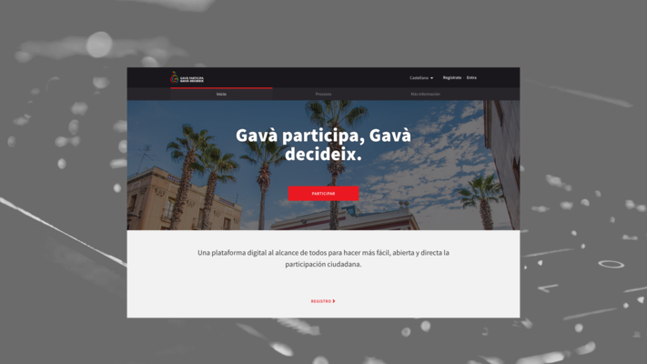 Disseny de la plataforma de participació democràtica Decidim de l'Ajuntaent de Gavà