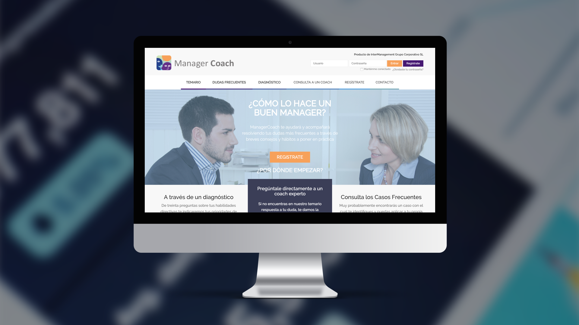 Home image of the Manager Coach software